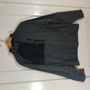 NRA Half Zip Fleece Pullover Jacket Gray With Front Breast Zipper Pocket, L